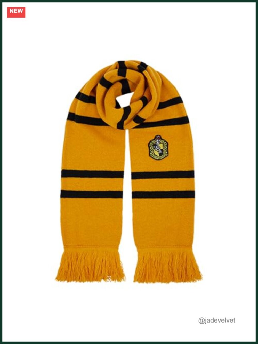 Harry Potter Knitted Scarf with Crest Design, Soft Acrylic, 66 in